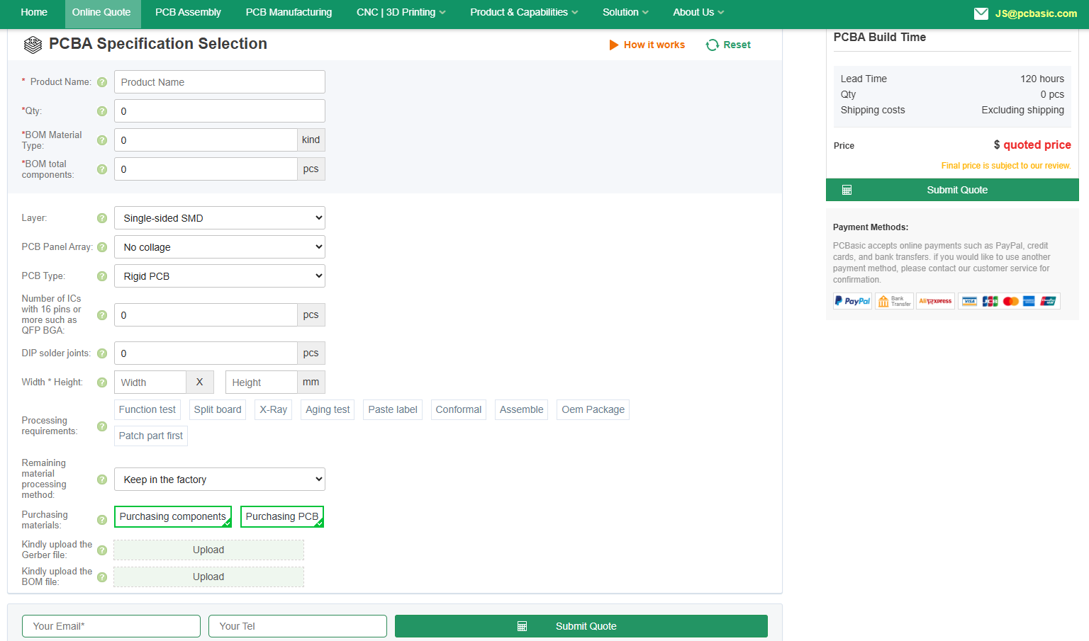 PCB assembly cost calculate